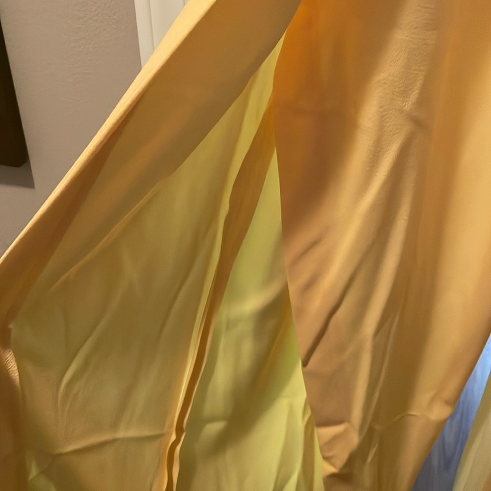 Yellow wide split leg jumpsuit